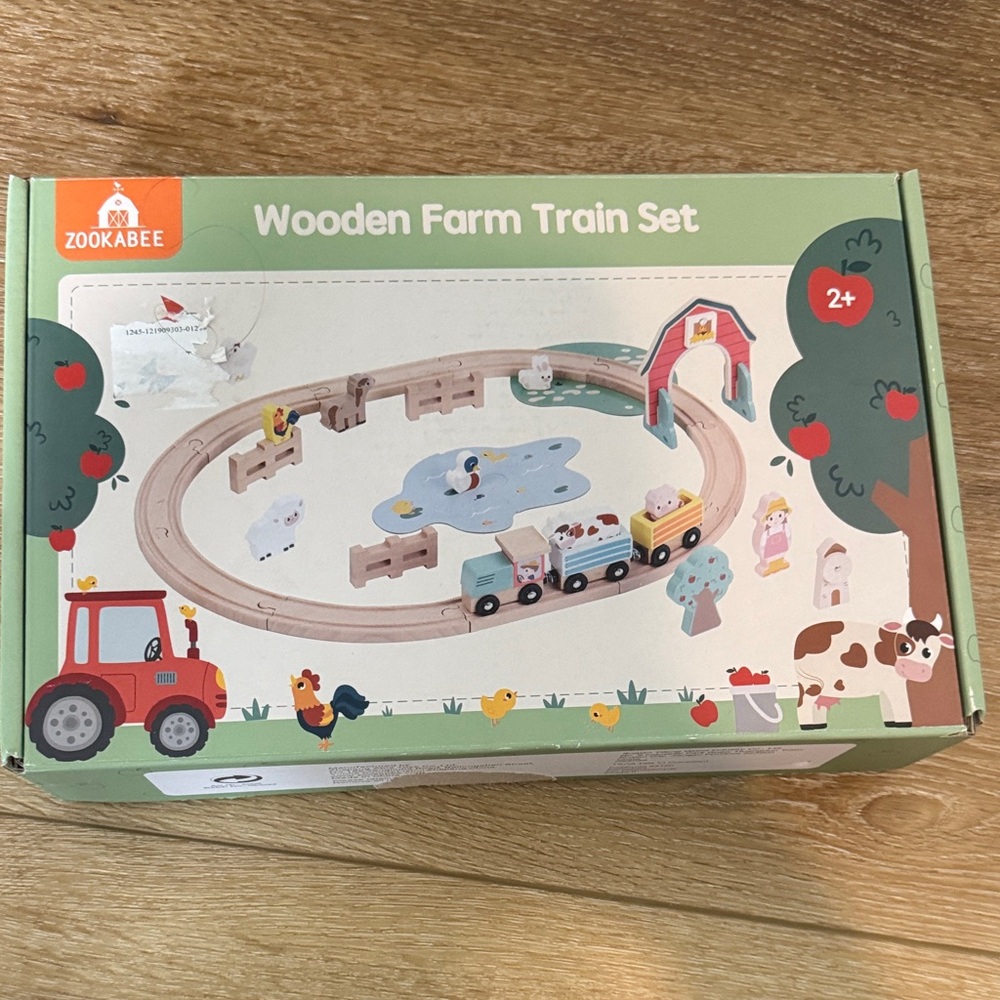 Wooden Farm Adventure Train Set - Colorful